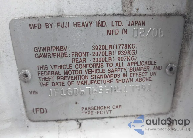 JF1GD67636H517941: 44622567