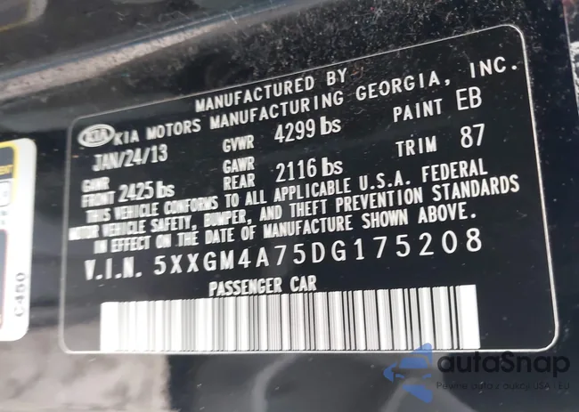 5XXGM4A75DG175208: 44622723