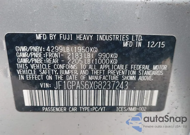 JF1GPAS6XG8237243: 44622725