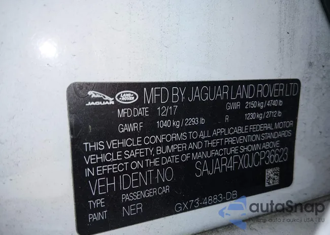 SAJAR4FX0JCP36623: 44623003