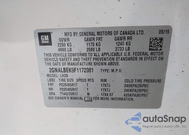 2GNALBEK9F1172081: 44623679