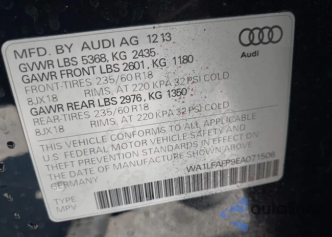 WA1LFAFP9EA071506: 44623888