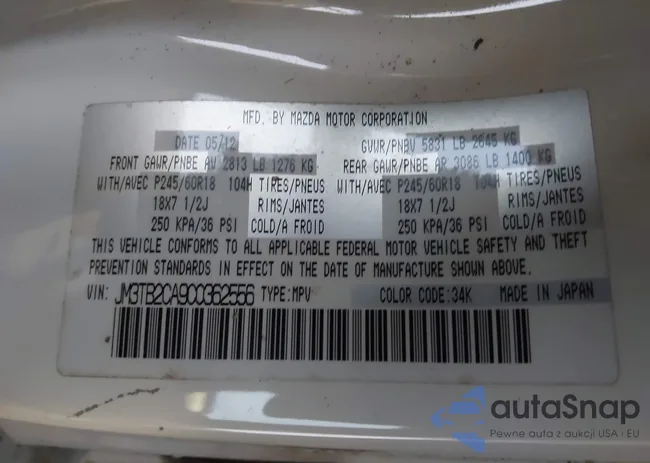 JM3TB2CA9C0362556: 44623250