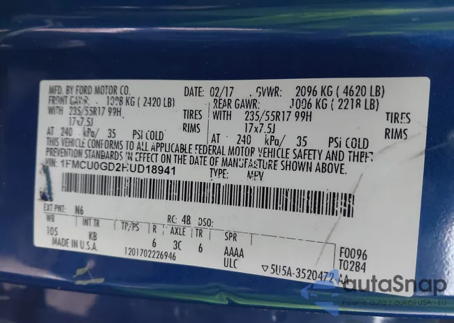 1FMCU0GD2HUD18941: 44624432