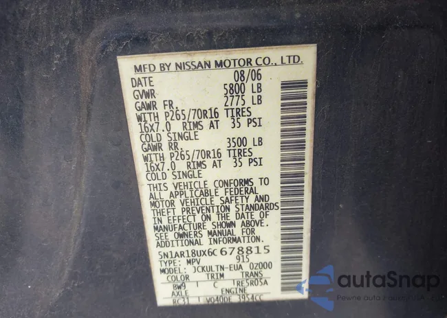 5N1AR18UX6C678815: 44624486