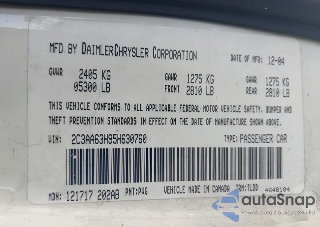 2C3AA63H95H630760: 44624563