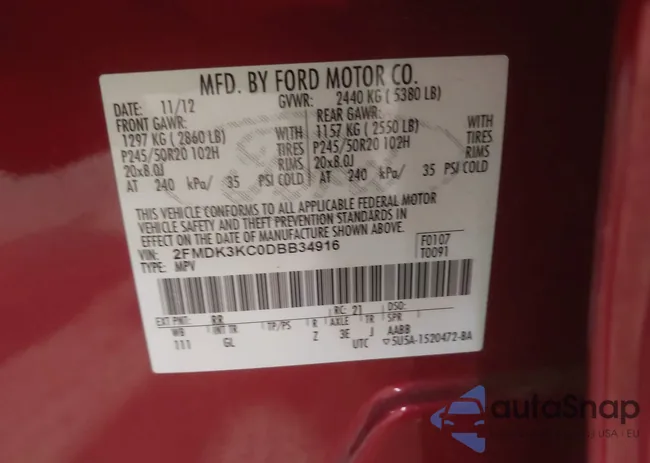 2FMDK3KC0DBB34916: 44624947