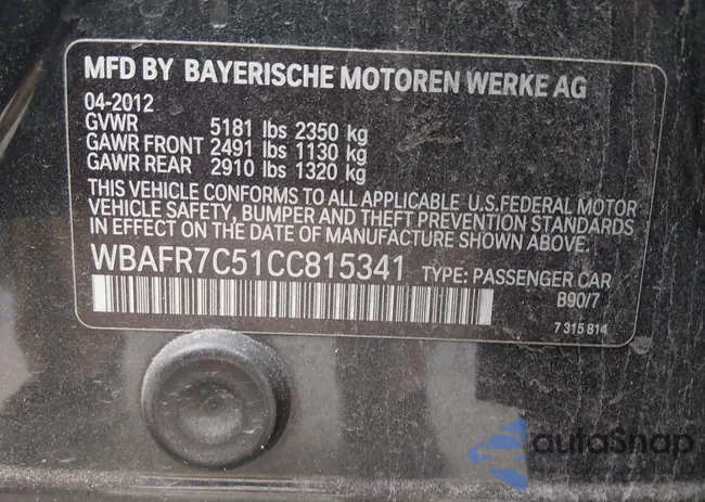 WBAFR7C51CC815341: 44624054