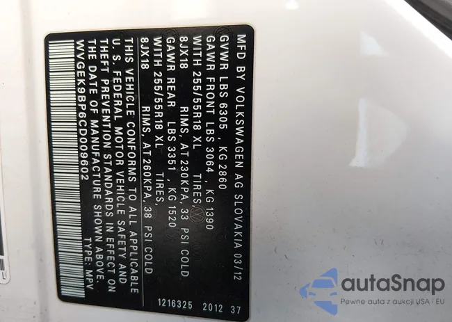 WVGEK9BP6CD009602: 44624162