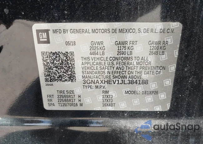 3GNAXHEV1JL384188: 44624213