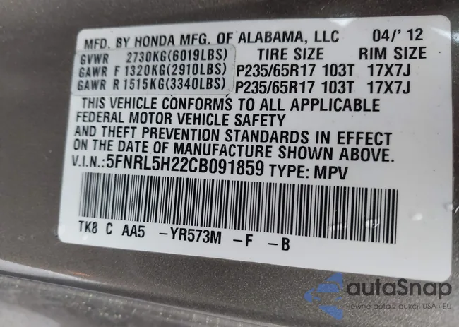 5FNRL5H22CB091859: 44624236