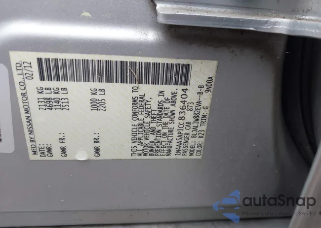 1N4AA5AP1CC836404: 44624323