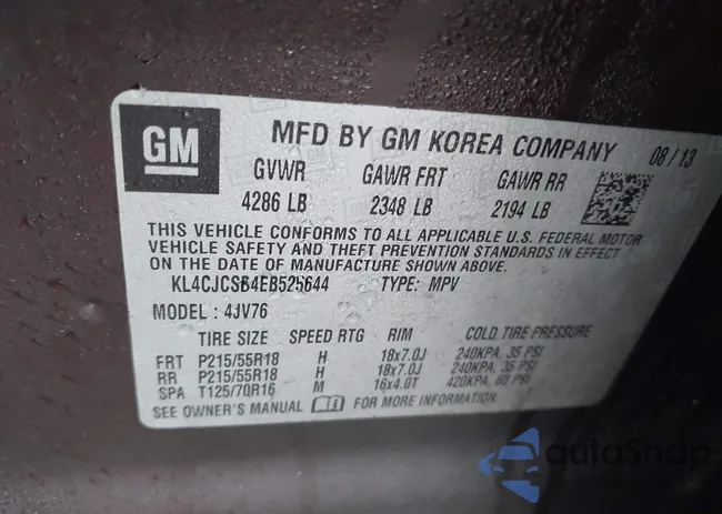 KL4CJCSB4EB525644: 44625616