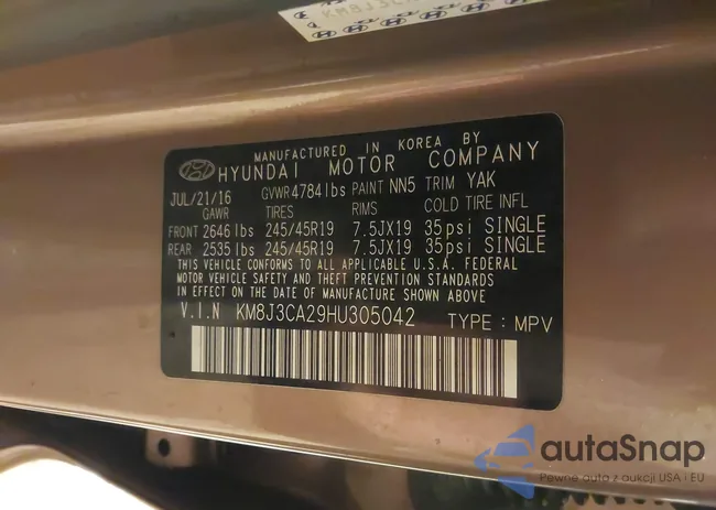 KM8J3CA29HU305042: 44625626