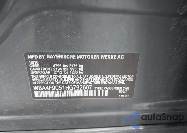 WBA4F9C51HG792607: 44625828