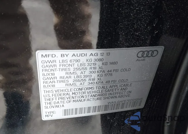 WA1LGAFE7ED013145: 44625095