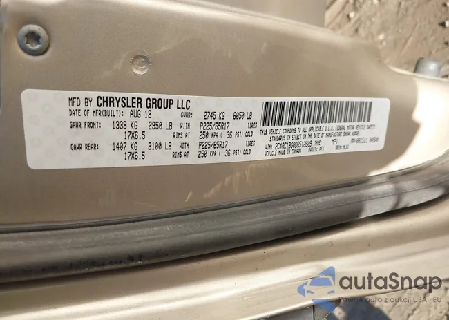 2C4RC1BG0DR512609: 44625155