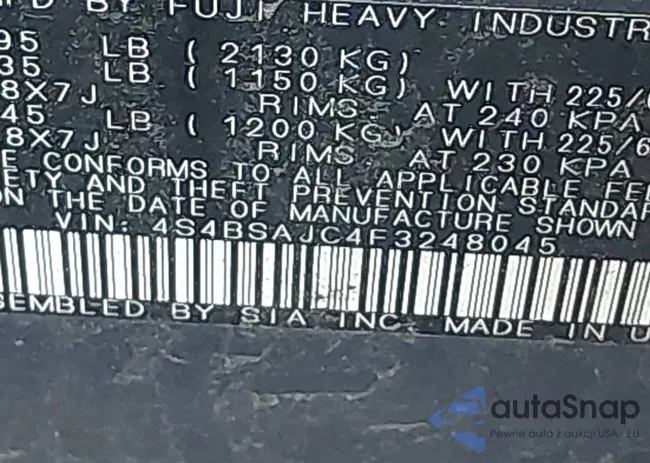 4S4BSAJC4F3248045: 44626639