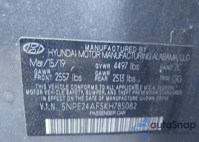 5NPE24AF5KH785082: 44626878