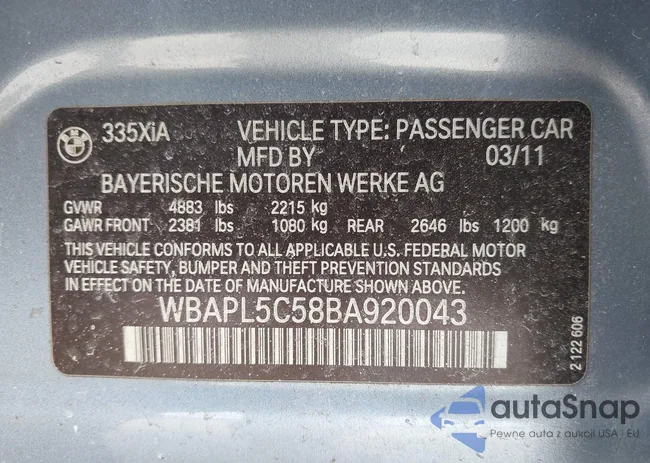 WBAPL5C58BA920043: 44626890