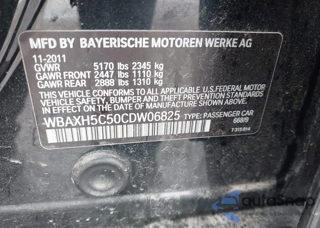 WBAXH5C50CDW06825: 44626949