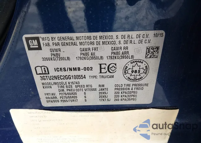 3GTU2NEC2GG100554: 44626175