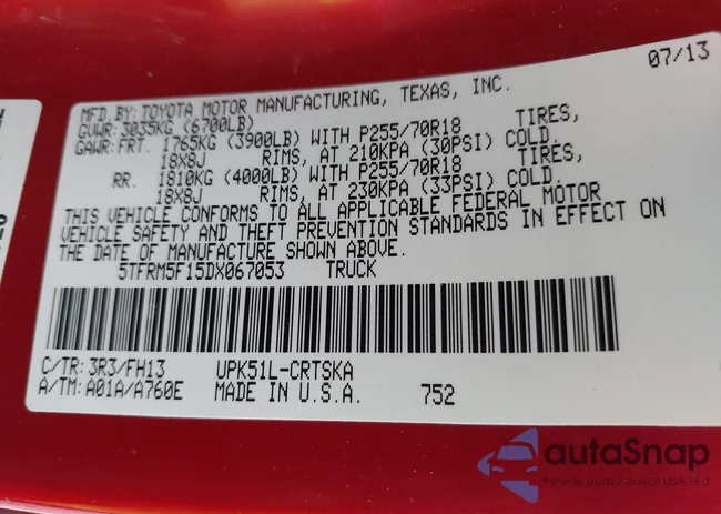 5TFRM5F15DX067053: 44627544