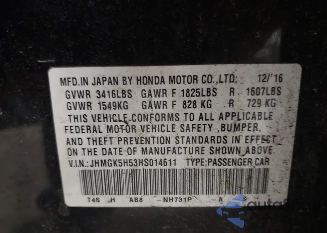 JHMGK5H53HS014611: 44627921