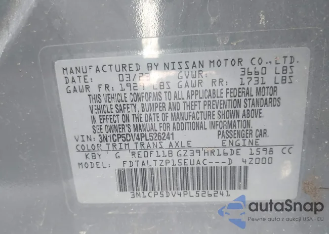 3N1CP5DV4PL526241: 44628977