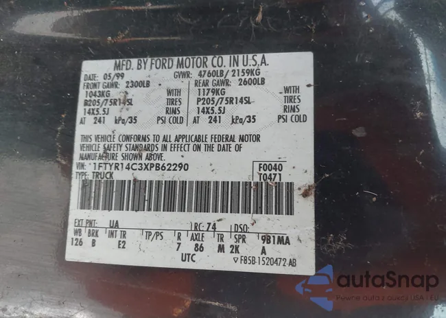 1FTYR14C3XPB62290: 44629687