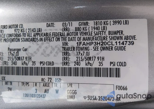 1FAHP3H20CL114739: 44629992