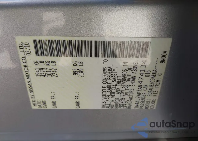 1N4AL2AP3AN474134: 44630169