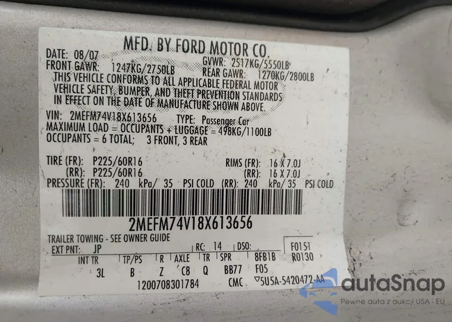 2MEFM74V18X613656: 44630243