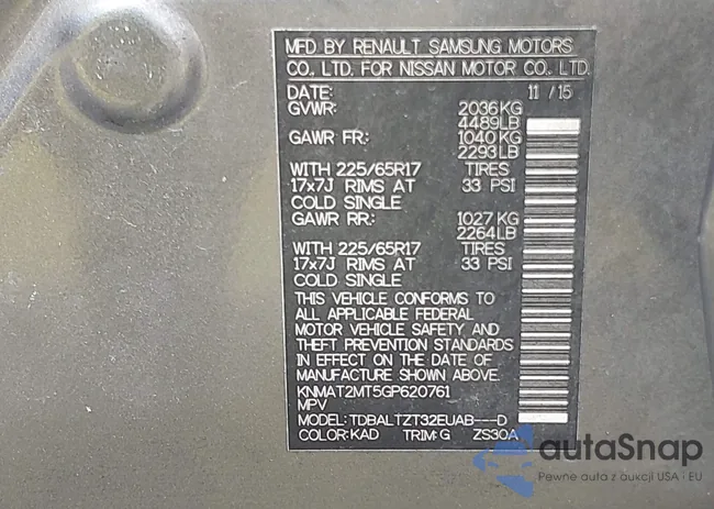 KNMAT2MT5GP620761: 44630294