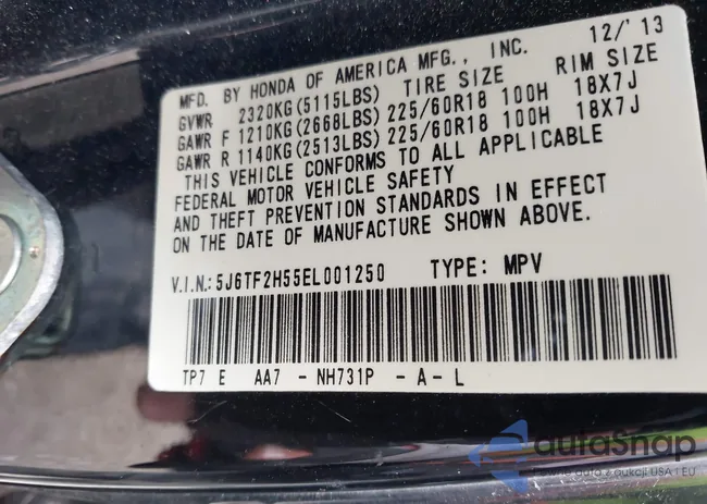 5J6TF2H55EL001250: 44631926