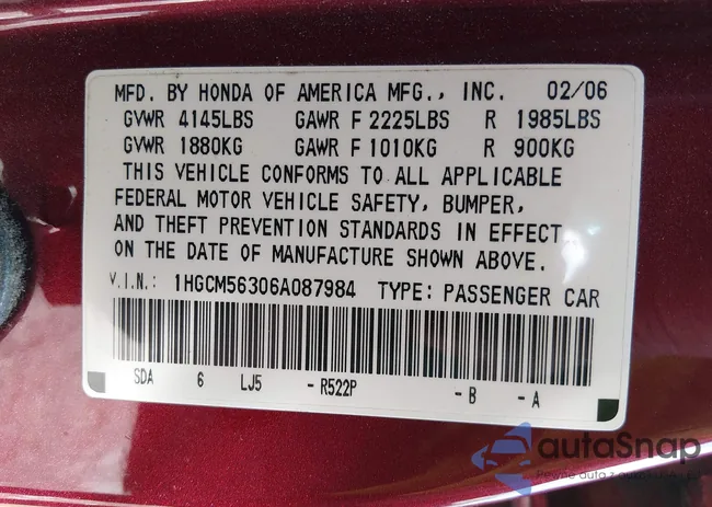 1HGCM56306A087984: 44631228