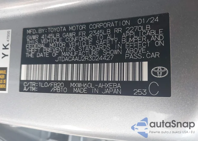 JTDACAAU2R3024427: 44631240