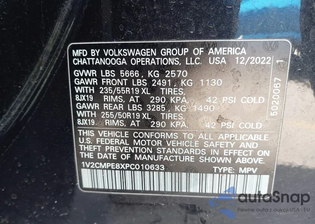 1V2CMPE8XPC010633: 44632677