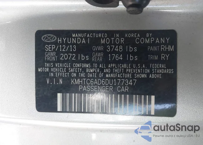 KMHTC6AD6DU177347: 44632780