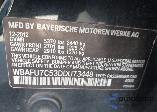 WBAFU7C53DDU73448: 44632800