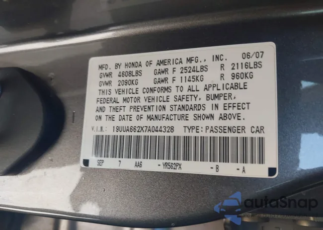 19UUA662X7A044328: 44632834