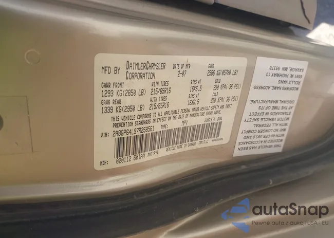 2A8GP64L97R258561: 44632098