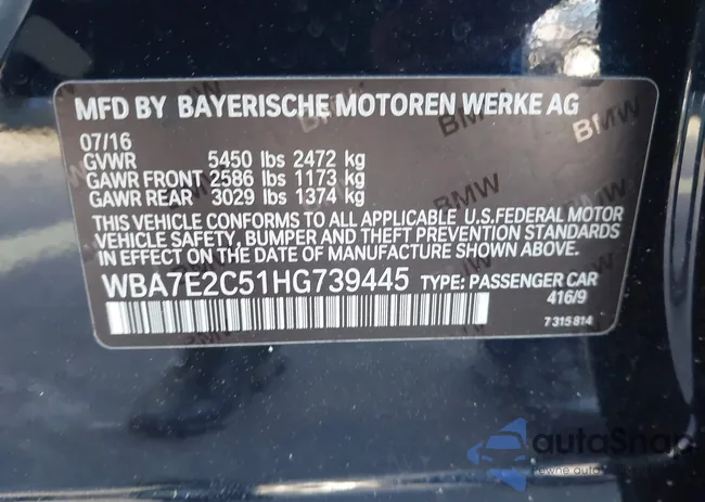 WBA7E2C51HG739445: 44632293