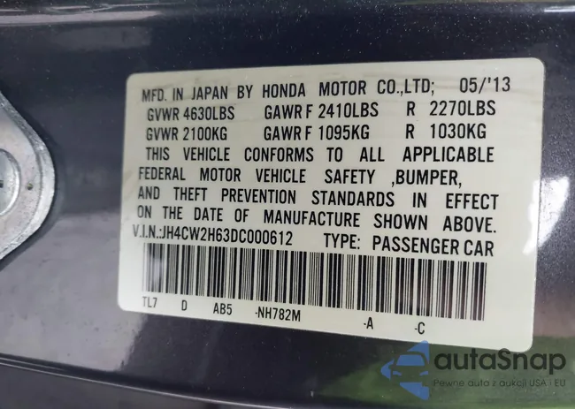 JH4CW2H63DC000612: 44633603