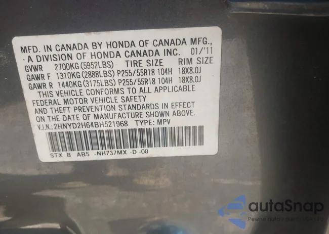 2HNYD2H64BH521968: 44633937