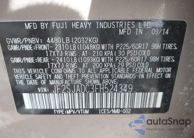 JF2SJADC3FH524349: 44633388