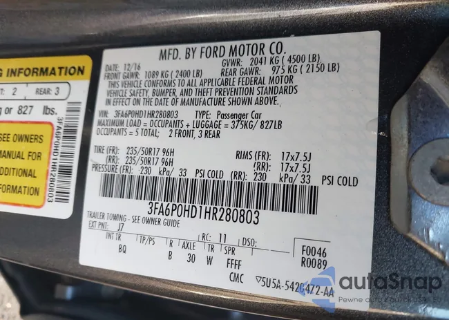 3FA6P0HD1HR280803: 44633406