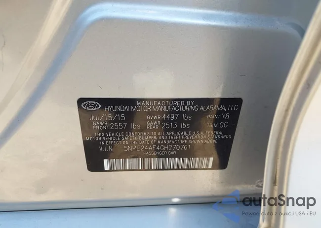 5NPE24AF4GH270761: 44634500