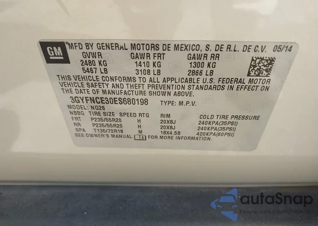 3GYFNCE30ES680198: 44634053