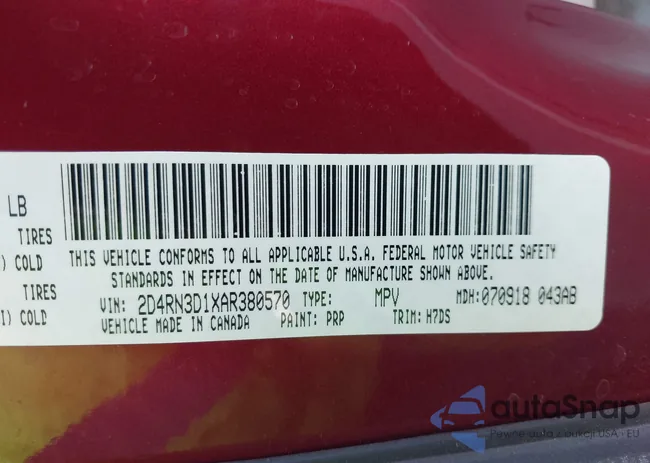 2D4RN3D1XAR380570: 44635867